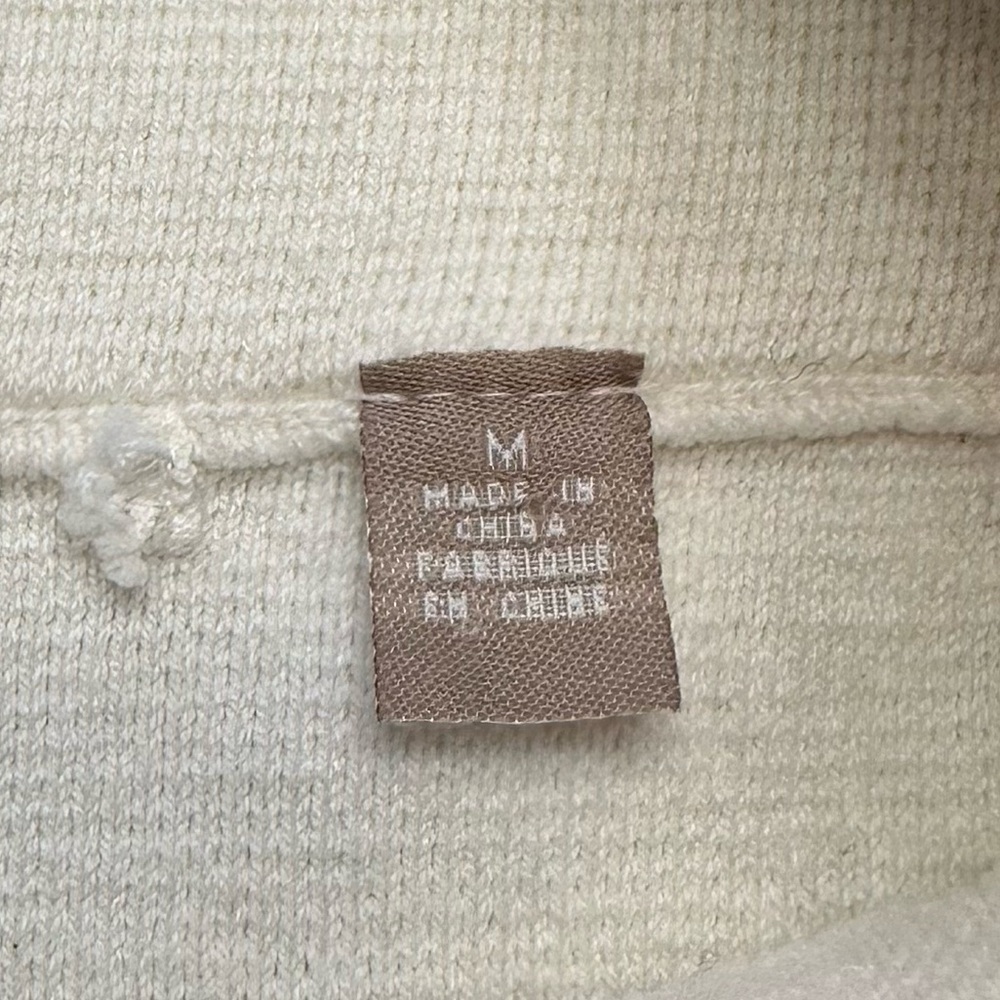 Anthropologie Ivory Cashmere Blend Funnel Neck Sweater w/ Lace Shoulders | M - Picture 4 of 7